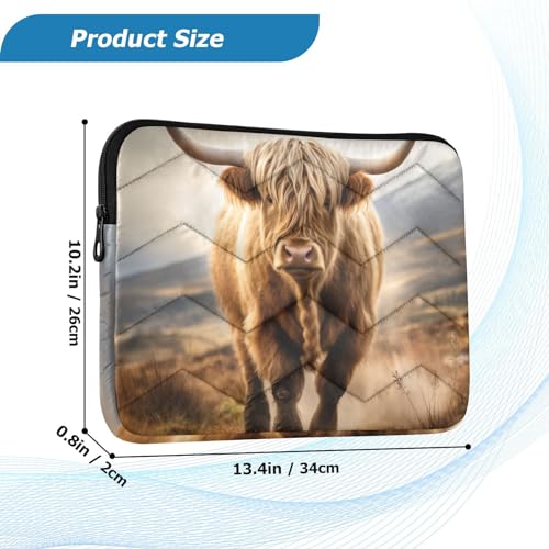 Funda para Portátil Highland Cow 13-14 Pulgadas Resistente Agua miniatura 3