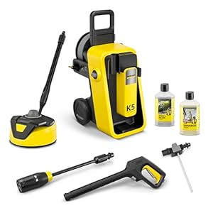 Kärcher Hochdruckreiniger K 5 Comfort Premium Home, Druck: 145 bar, Fördermenge: 500 l/h, Fläche: 40 m²/h, 18,2 kg, extra Flexibler Hochdruckschlauch, Schlauchtrommel, 4-in-1 Multi Jet, Home Kit