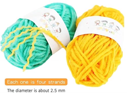 UMIWIN Crochet Knitting Yarn Colour Acrylic Wool Pack Wool Knitting and Crochet Yarn Set 12 Balls 12 Colors (12 Colors)