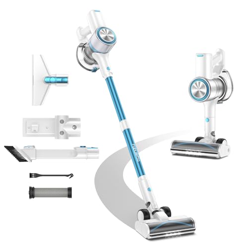 FABULETTA Cordless Vacuum Cleaner for Home, 40Kpa Stick Vacuum with MAX 55Min Detachable Batteries, 8 in 1 Lightweight Vacuum with Brushless Motor for Hardwood Floors&Carpet Pet Hair Car