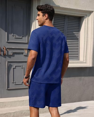 Aiyino Men’s 2-Piece T-Shirt & Shorts Set – Casual Track Suit for Summer — view 5