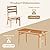 Tangkula 7 Pieces Patio Acacia Wood Dining Set, Outdoor Heavy Duty Rectangular Table with 1.97” Umbrella Hole and 6 Cushioned Chairs, for Deck, Garden and Backyard