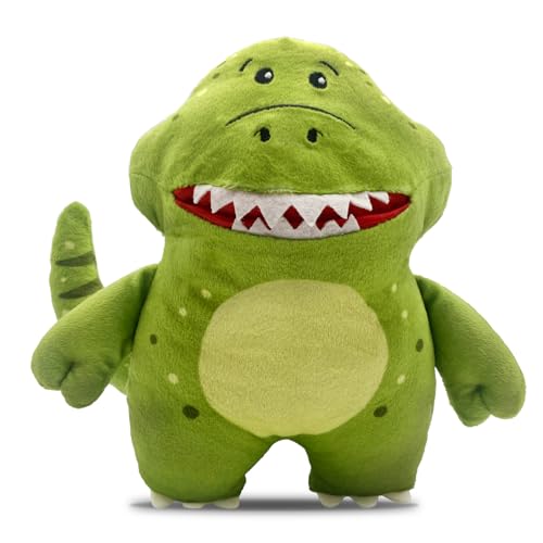 The Tooth Brigade Tooth Fairy Pillow | Stuffed Plush with Large Pocket Mouth for Lost Teeth, Treasures, Prizes - Fun and Interactive Plush, Perfect Kids, Boys, & Girls Gift (Rebel Dinosaur)
