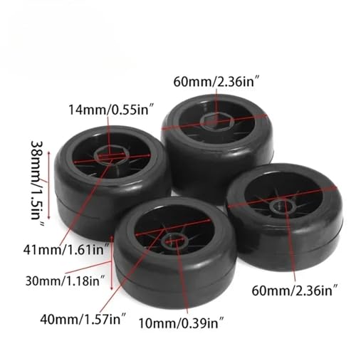 Pneu course RC 60mm roue hexagonale 14mm accessoires Tamiya F1 1/10 - 2
