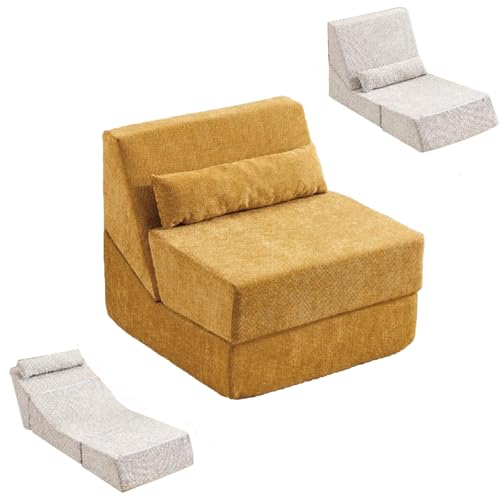 SkłAdana Sofa Z Funkcją Spania,PrzenośNe,SkłAdane KrzesłO PodłOgowe,Wygodny Fotel Wypoczynkowy,Pojedyncze łóżKo Dla GośCi,WolnostojąCe,Idealne Do Salonu,Sypialni,Biura,Mieszkania,Nie Wymaga MontażU(Ye