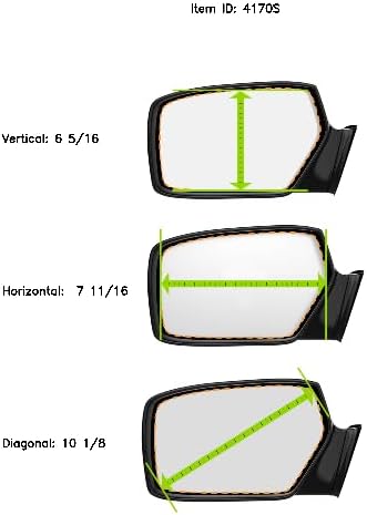 Burco 4170S Left Side Power Replacement Mirror Glass for Toyota Sequoia, Tundra