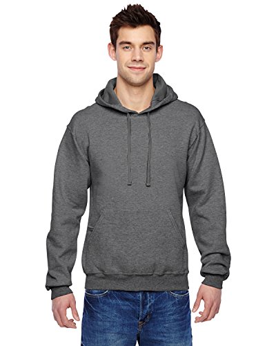 Fruit of the Loom Men's Sofspun Fleece Sweatshirts and Hoodies, Charcoal Heather,Large