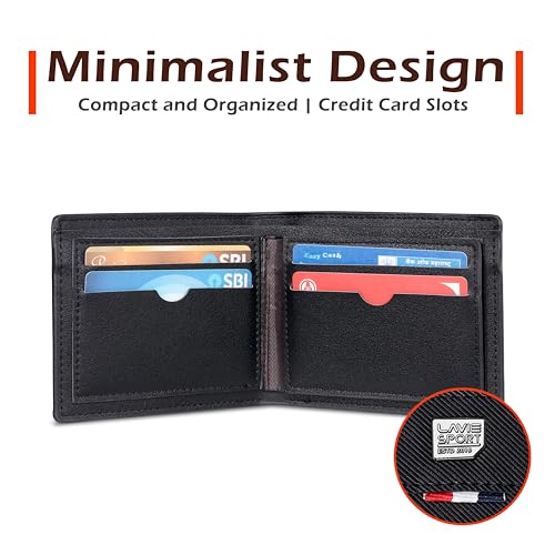 Image of Lavie Sport Men's Francis Wallet | 5 Card Slots | Biofold Wallet | Synthetic Leather | Purse for Men