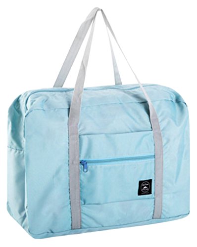 hopesport Women's Bag with Nice Sized Zipper Pocket in Front Weekend and Overnight Travel Duffle, Blue