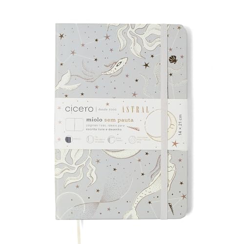 Caderneta Ciceros Astral Sem Pauta 14X21 Maré Off White, Cicero