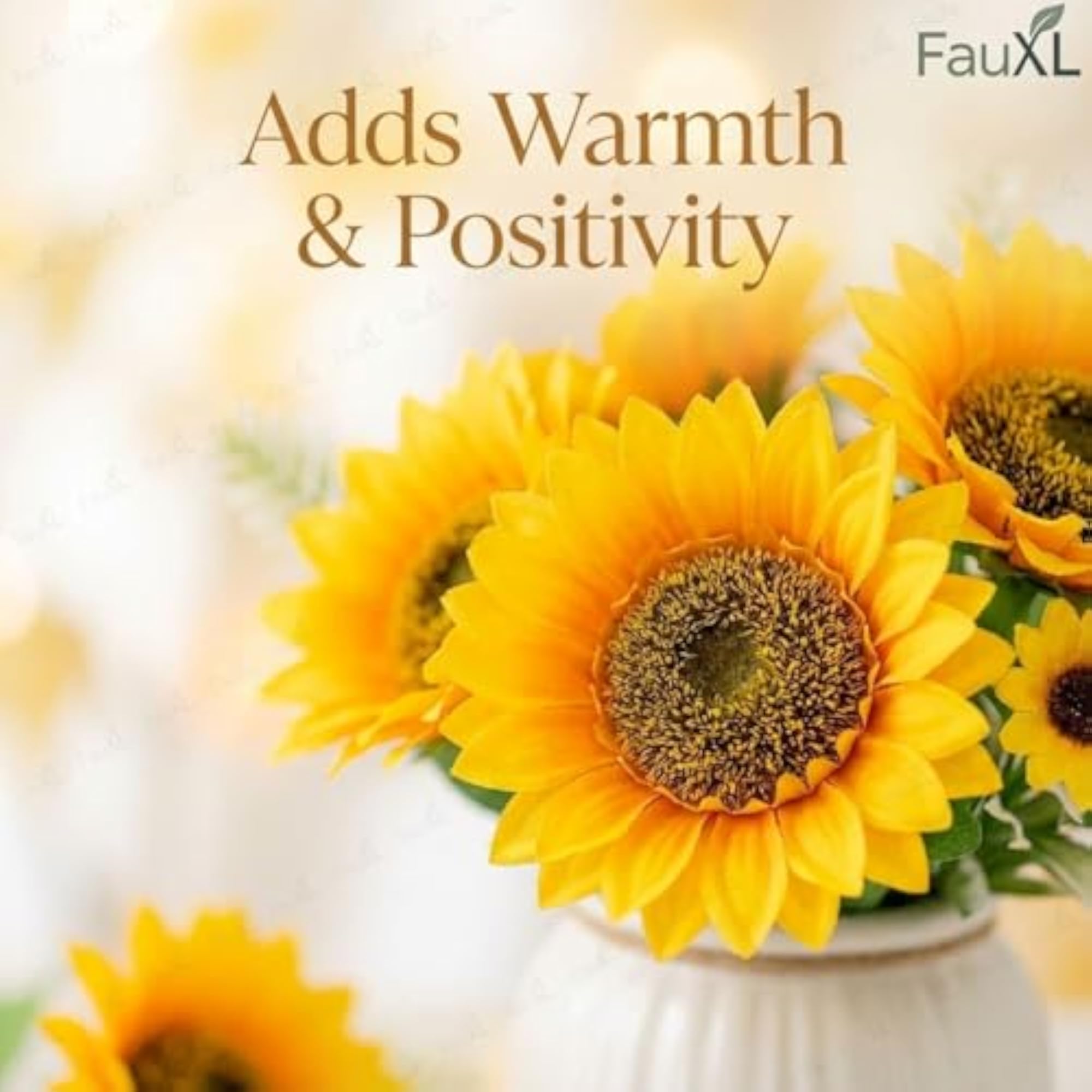Artificial Sunflowers with Ceramic Pot