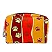Produktbild TIZORAX Katzen Hunde Pfotenabdruck Streifen Make-up-Tasche Kulturbeutel für Frauen Hautpflege Kosmetik Handy Tasche Reißverschluss Handtasche