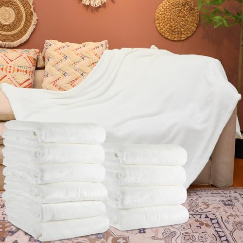 Preboun 10 Pcs Sublimation Throw Blanket Thick Plush Blankets Soft...