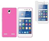  Todobarato24h Funda TPU Lisa Rosa Compatible con Zte Blade L7 (5) + Protector Cristal Templado