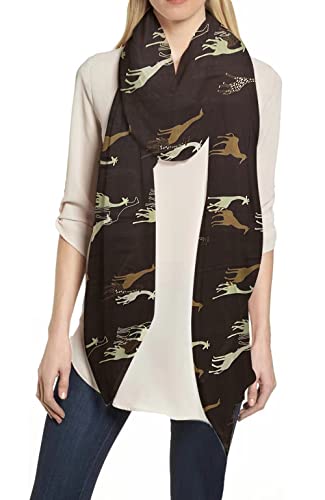Lina & Lily Giraffe Animal Print Women's Scarf Shawl Wrap Lightweight for All Seasons