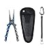 Piscifun Fishing Pliers - Saltwater & Fly Fishing with Hook Remover, Braid Cutters, Sheath & Lanyard - Blue