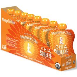 Mamma Chia, Organic, Chia Squeeze, Vitality Snack, Mango Coconut, 8