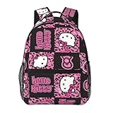 [ZOOKISS] ハローキティ ヒョウ柄 リュックサック アニメ バックパック 大容量 軽量 通学 旅行 多機能 男女兼用 人気 お祝い プレゼント リュック