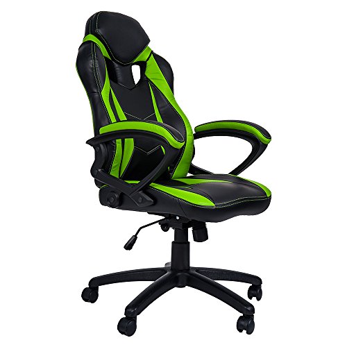 Merax Ergonomic Office Chair Racing PC Gaming Chair Computer Desk Chair PU Leather Adjustable Executive Swivel Chair for Home and Office (Green) Merax Ergonomic Office Chair Racing PC Gaming Chair Computer Desk Chair PU Leather Adjustable Executive Swivel Chair for Home and Office (Green)