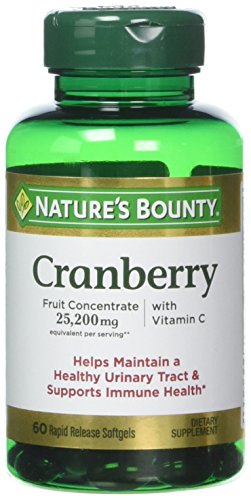 Image of Nature's Bounty Cranberry with Vitamin C, 25,200 mg, 60 Softgels (Pack of 3)