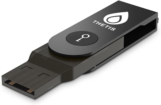 Thetis FIDO U2F Security Key - Two Factor Authenticator for Extra Protection in Windows/Linux/Mac OS, USB Fido Key Protect Your Online Accounts with More Than a Password (USB A)