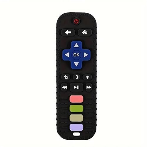 EZLIVING Silicone TV Remote Control-Shaped Teething Toy for Babies BPA Free, Soft and Chewable Teether for Soothing Sore Gums Fun and Realistic Design for Infant Sensory Development Easy-to-Clean Baby Teether Toy EZLIVING Silicone TV Remote Control-Shaped Teething Toy for Babies BPA Free, Soft and Chewable Teether for Soothing Sore Gums Fun and Realistic Design for Infant Sensory Development Easy-to-Clean Baby Teether Toy