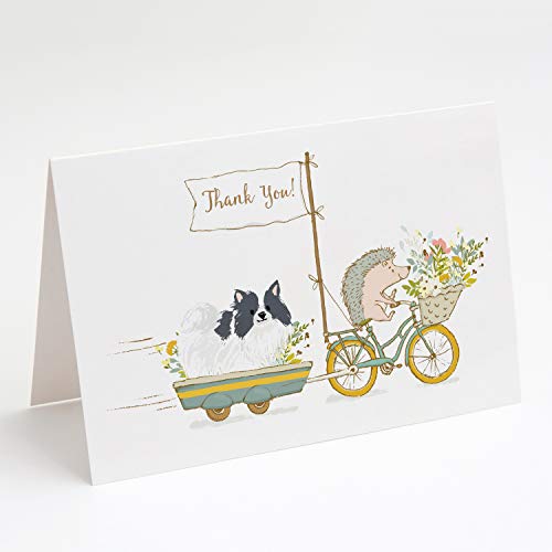 Caroline's Treasures LGA1083GCA7P Greeting Cards and Envelopes Pack of 8, Blank Cards with Envelopes Whimsical A7 Size 5x7 Blank Greeting Cards,