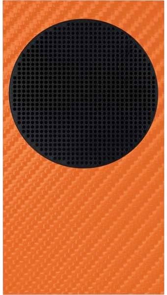 Skinit Decal Gaming Skin Compatible with Xbox Series S Console - Orange Carbon Fiber Specialty Texture Material Design