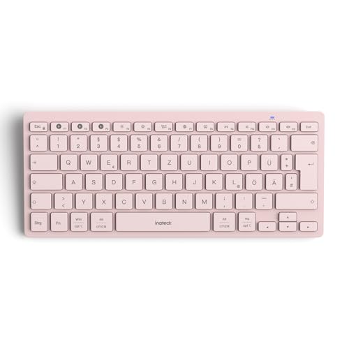 Clavier Bluetooth AZERTY Inateck rose ultra-mince et léger pour iPad et tablettes Android