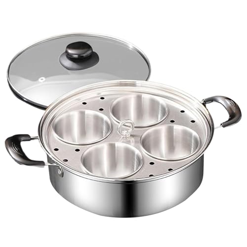Egg Poacher Pan 4-Cup Stainless Steel Non-Stick