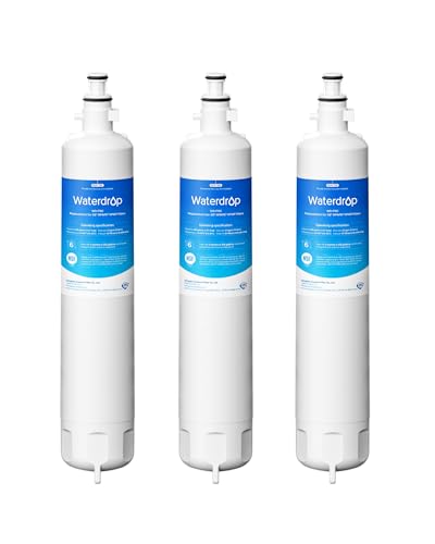Waterdrop WD-F19C Replacement for GE RPWFE RPWF (Built-in CHIP) Refrigerator Water Filter Compatible with GFE28GYNFS GFE28GELDS PFE28KELDS PFE28KYNFS GFD28GELDS PWE23KELDS 3 Filters