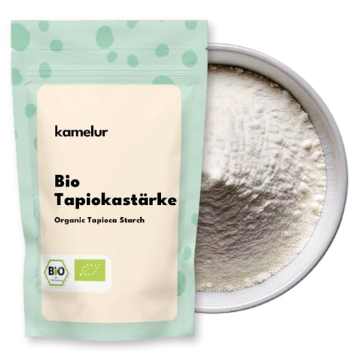 Kamelur Bio Tapiokastärke - 1kg - Zur Herstellung von Tapiokaperlen - Tapiokamehl ohne jegliche Zusätze - Tapioca Stärke aus Maniok