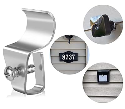 Vinyl Siding Clips,20-Pack No-Hole Outdoor Camera Mount,Vinyl Siding Hanger for Blink, Arlo, Ring, No-Damage, No Drilling, Weatherproof-304 Stainless Steel Home Siding Hooks - New Upgrade