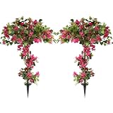 Damomo 4 Feet Artificial Bougainvillea Trees, Fake Bougainvillea Flowers Plant with Ground Spike...