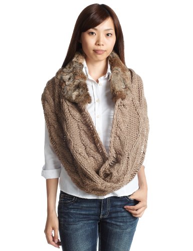 [アーバンリサーチ] ROSSO ファー付アラン柄サークルストール 8-11A rb020 06 BRN FREE