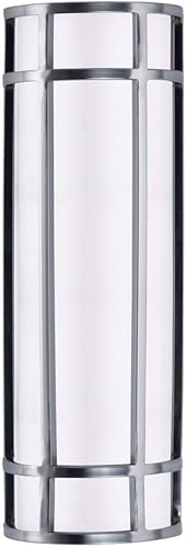 Miniatura 2 de Maxim 55573WTSN Moon Ray Aplique de pared LED de acero inoxidable de grado 304 para exteriores, 1 luz de 15 vatios, 18 pulgadas de alto x 6 pulgadas