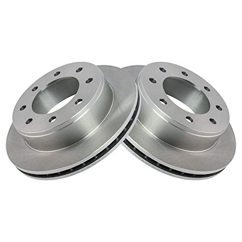 Image of TRQ Rear Brake Pad and Rotor Set Semi Metallic | For 2003-2020 Chevrolet Express 2500 Express 3500 GMC Savana 2500 Savana 3500