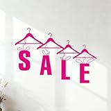 Stickers lettrage Soldes dans les magasins de vêtements et de mode 54.6x80.6cm Culture du tatouage RoseRouge
