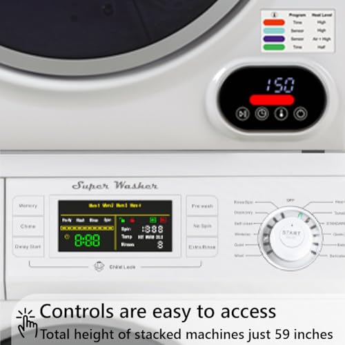 Equator Basic Stackable 13 lbs Washer + Vented Sensor Dryer 3.5cf 110V