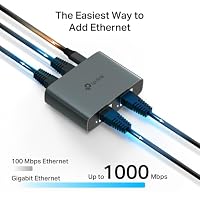 TP-Link EH310 LAN Splitter 1 auf 3 (Gigabit Ethernet Splitter), inkl. USB-Stromkabel & Cat 5e Netzwerkkabel, Aluminiumgehäuse, Plug & Play, LAN Switch 3 Port, kompatibel mit Router, Switch und PC – Ansicht 4