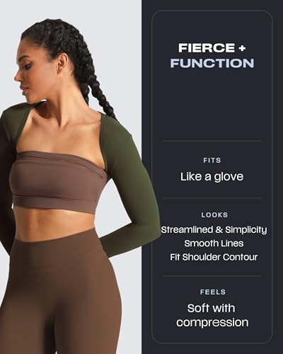 Image of Aoxjox Women's Lexi Lined Bolero Shrug | workout long sleeve,waist-defining cropped fit,open front cardigan,buttery soft fabric,layering,yoga,gym,daily wear