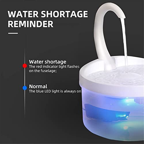 Fuente de agua automática para gato 2L con luz LED USB miniatura 5