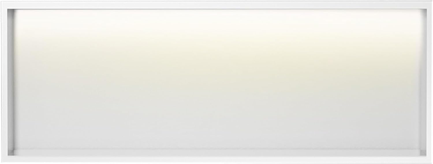 Waterproof Niche wall-Mounted Bathroom Shelf, recessed Niche Storage Rack,Stainless Steel Shower Niche with LED Light Strip - Recessed Storage Shelf for Bathroom, Top-Mounted Design (White,