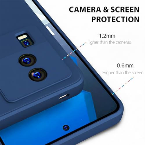 Image of LIRAMARK Silicone Soft Back Cover Case for iQOO Neo 7 | iQOO Neo 7 Pro 5G (Blue)