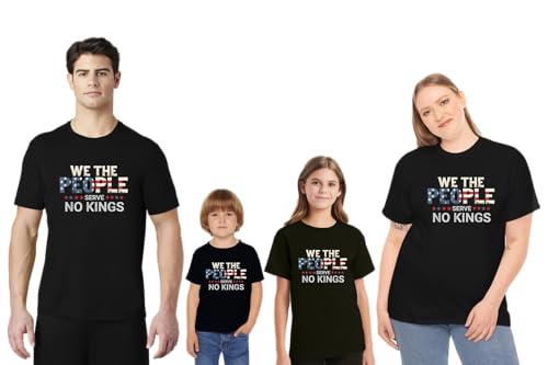 No King We The People Serve Family Matching Graphic Tee Set
