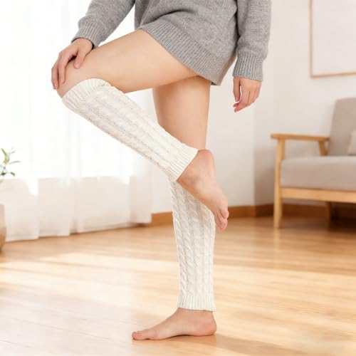 Image of 2 Pcs Leg Warmers Y2k, Leg Warmers, Y2k Accessories, Cute Kawaii Cream Legwarmers for Women Winter