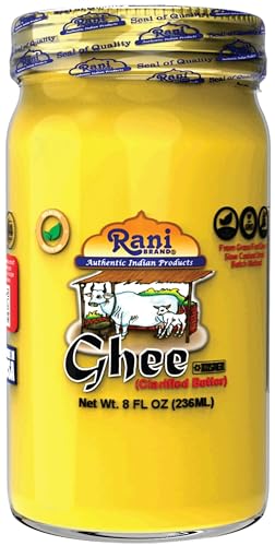 Rani Ghee Pure & Natural From Grass Fed Cows (Clarified Butter) 8Oz (227G) ~ Glass Jar | Paleo Friendly | Keto Friendly | Gluten Free cover