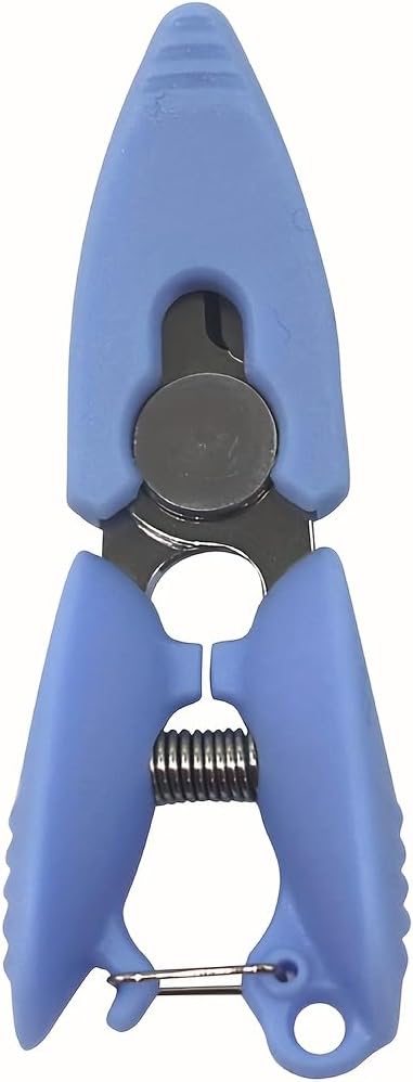 1PCS Mini Pocket Metal Scissors, Ambidextrous Spring-Loaded Design, No Battery Needed, Thread Trimmer for Cross Stitch, Travel Use, Blue