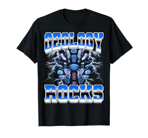 Geology Rocks Rockhounding Rockhound Geologist 90s Bootleg T-Shirt