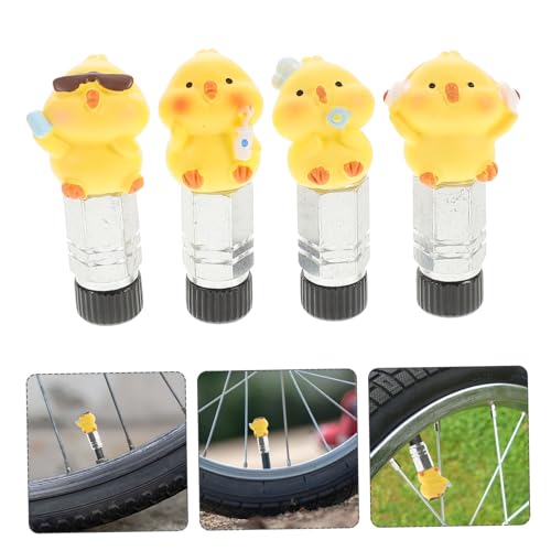 4pcs Cute Duck Tapones para Válvula de Neumáticos de Bicicleta Convertidor Protector Mejorando Tu Experiencia de Ciclismo miniatura 5
